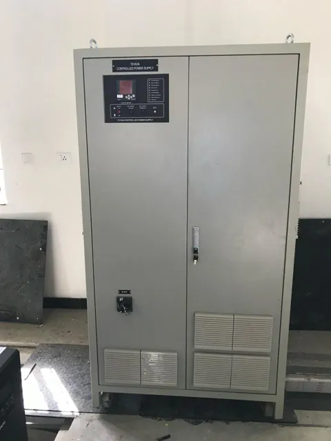 Controlled power supply panel with ventilation grilles